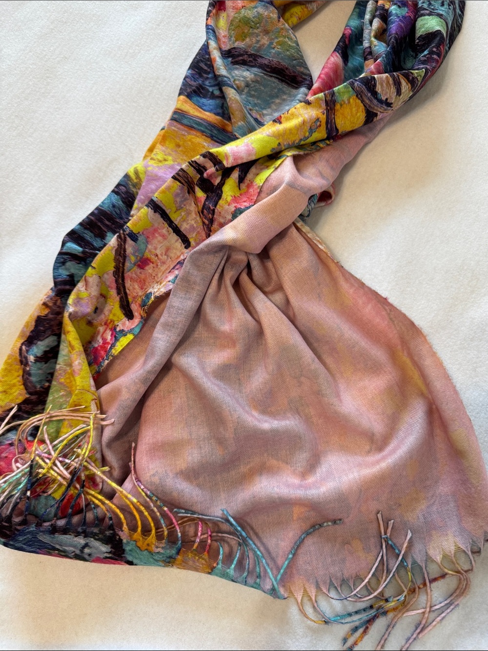 Cashmere Blend Stunning Scarf Shawl Wrap 28” x72” - Picture 6 of 8